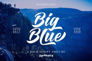 Big Blue: A Hand-Brushed Script Typeface for Editorial Design
