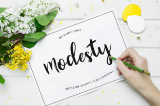 Modesty: A Brush-Painted Script Font for Thoughtful Editorial Design