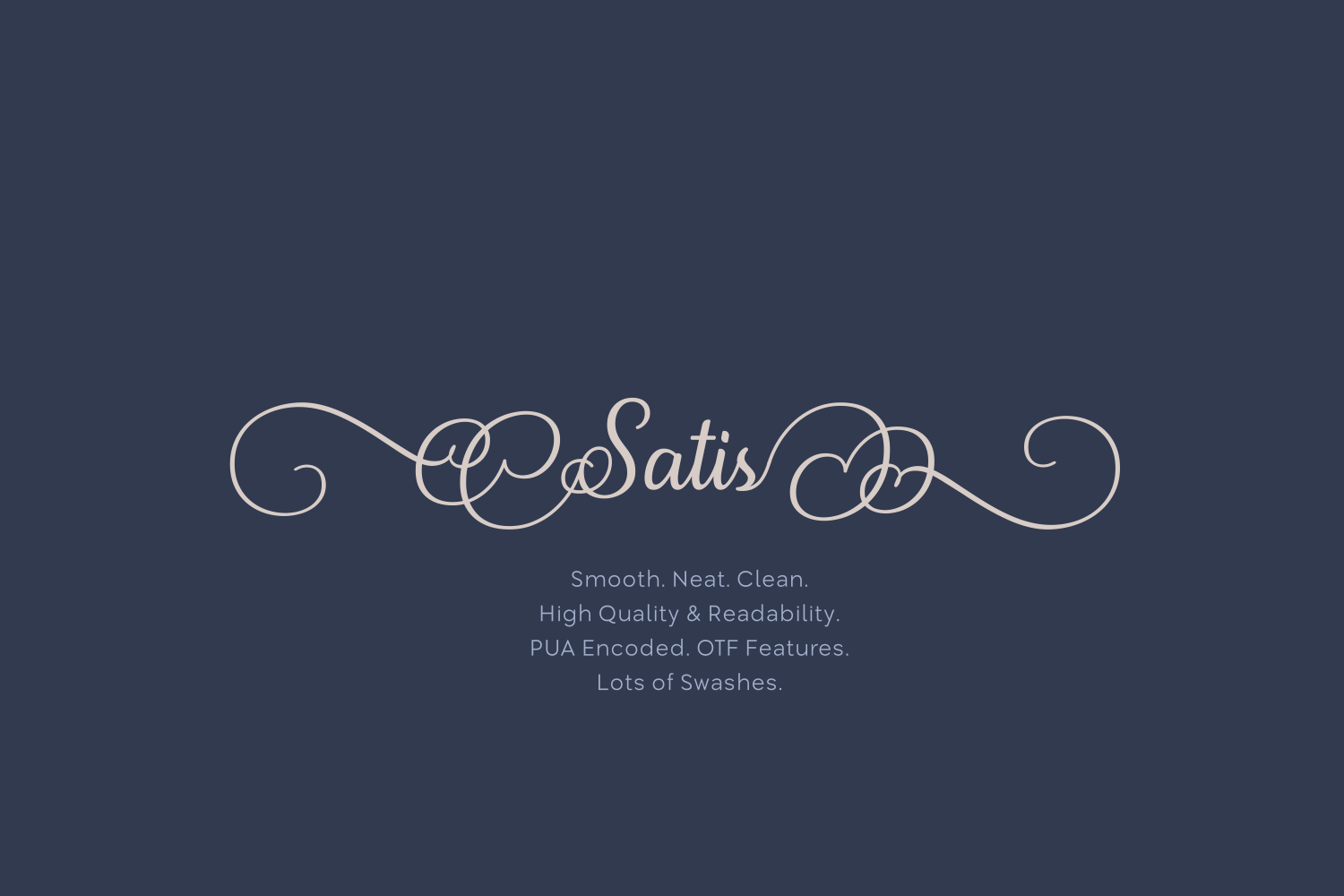 Satis: An Elegant Script Font for Editorial Design