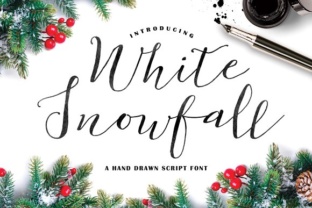 White Snowfall: A Refined Script Font for Editorial Design